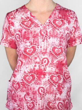 Maevn 'Pink Strength' Women's Scrub Top